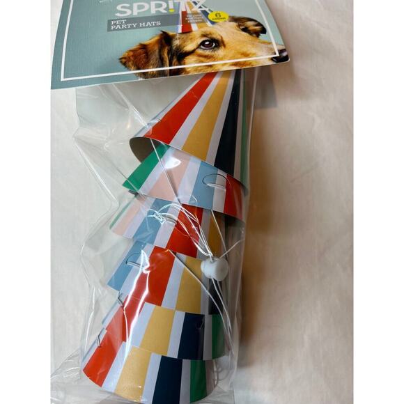 Birthday Hats for Animals Colorful Vet Cats Dogs Spritz Celebration One Size New - Picture 1 of 4
